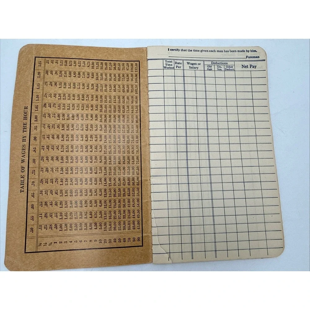 Perfection Weekly‎ Time Book Vintage Booklet Keep Up With Your Time